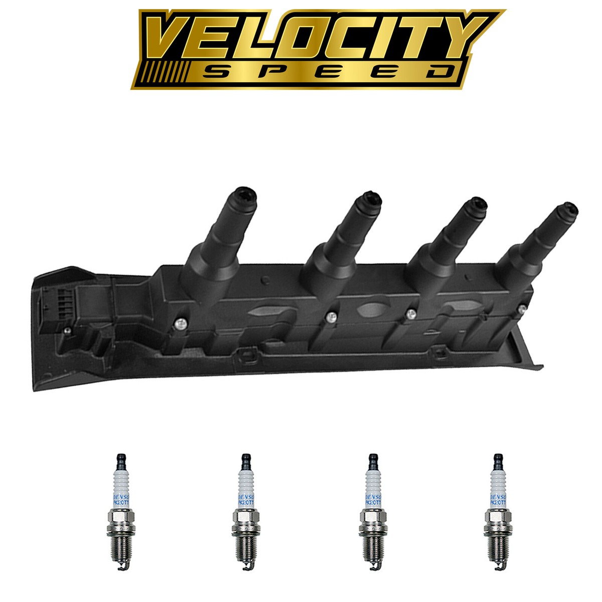 For Saab 9-5 9-3 L4 2.3L l4 UF577 1 Ignition Coil + 4 Denso