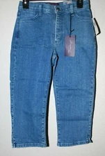 NYDJ LIFT TUCK CROP IN Blue SIZE 4P Style P709TL415 NEW $ 98