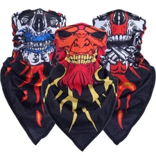 Skull Face Mask UV Protection Neck Gaiter Bandana Headwear Motorcycle Halloween