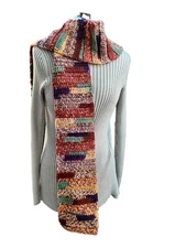 Handmade Crochet Scarf - Jazzed Stripe