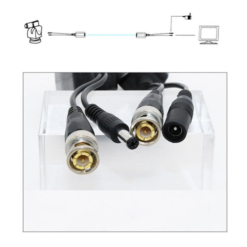 Passive CCTV Coax BNC Power Video Balun Transceiver Connectors To RJ45 BNC Male - Photo 3/6