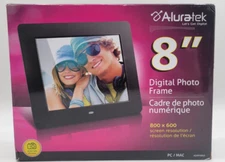 Aluratek 8" Digital Photo Frame with Automatic Slideshow 