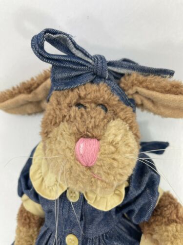 Vintage 1997 Boyds Bears 12" Brown Pink Rabbit Hare Plush Toy Stuffed Animal - Picture 2 of 9