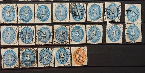République de Weimar 1927 - 1933 collection timbres de service chiffre de valeur ovale 114 - 129 - Photo 11 sur 11