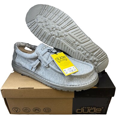 Hey Dude Wally Stretch Fleece Grey Shoes 2022 110533000 Slip On