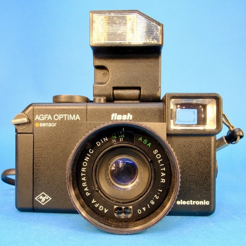 Agfa Optima Sensor Blitz elektronische Kompaktkamera 35 mm mit 40 mm F2,8 Objektiv Lomo