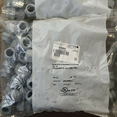 50X LÜTZE EUROFIX Kabelverschraubung Pg 16 Polyamid 6.6 - NEU/OVP - worldwide