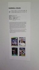 Darnell Coles & Dave Collins 1989 Baseball Publication International
