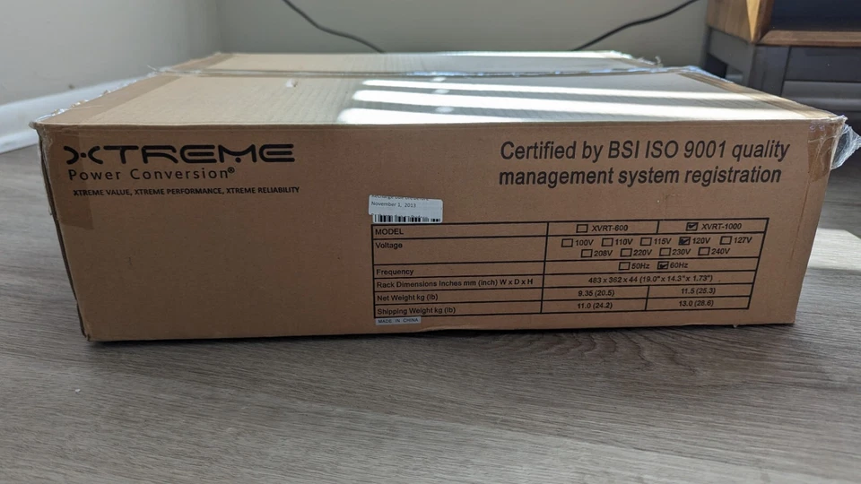 Xtreme Power Conversion XVRT Series XVRT-1000 90000020 1000VA/600W 120V UPS 1U - Image 2 of 4