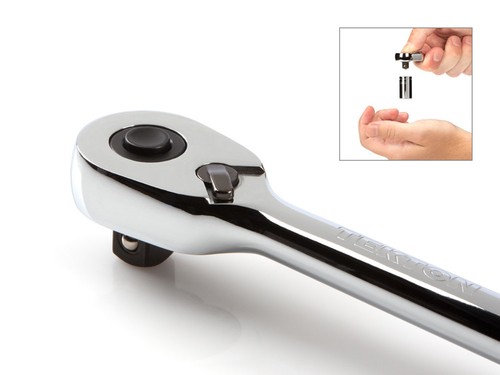 TEKTON 1/4-Inch Drive x 3-Inch Stubby Quick-Release Ratchet (90T) | SRH11003 - Picture 4 of 7