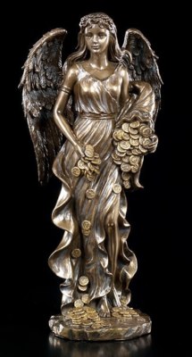 Fortuna Engel Figur - Deko Statue Glücksbringer Glück Geschenk