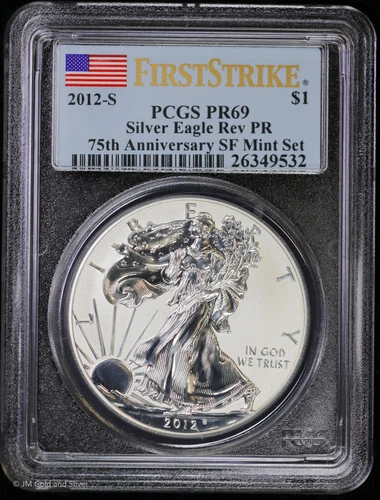 2012 S Reverse Proof American Silver Eagle PCGS PR 69 | 75th Anniversary Set FS