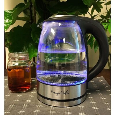 7-Cup 1.7L Electric Tea Kettle - Glass & Stainless Steel