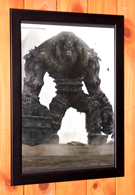 Shadow of the Colossus PS2 PS3 Old Very Rare Small Poster / Ad Page Framed.