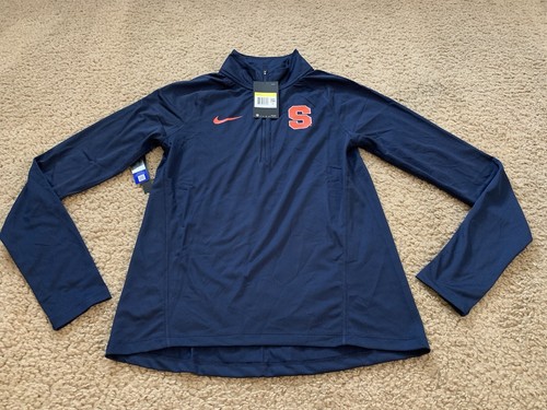 Nike Womens Syracuse Orangemen 1/4 Zip Longsleeve Top Size Small AR6446–419 - Picture 2 of 7