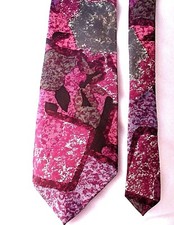 MONTAGU Classic Men's Silk Tie Abstract Necktie Made in USA Fabric From Italy