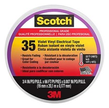 Scotch 35 Vinyl Electrical Tape, 3/4 in x 66 ft, Violet 11271-BA-5 