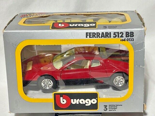Ferrari 512 BB Burago 1/24 – Modèle Réduit En Métal, Occasion En Bon état