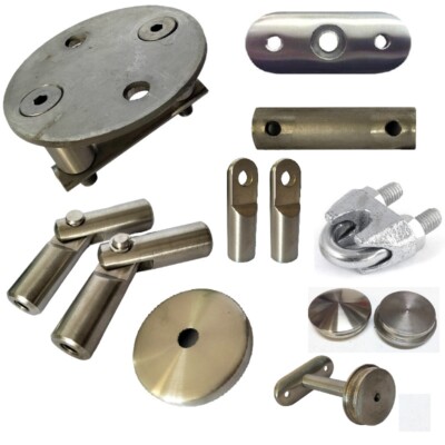 STAINLESS STEEL COMPONENT SERIES FOR STAIRS RAILINGS PARAPETS BALUSTRADES