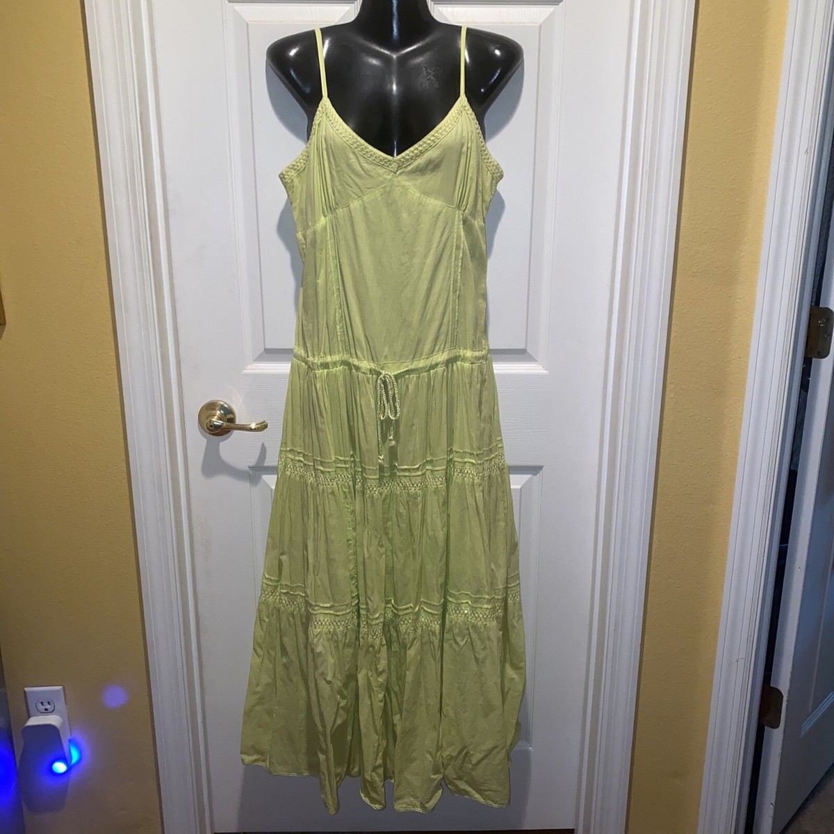 green spaghetti dress Gorgeous Spaghetti-Straps Dark Green Prom Dress Long With Slit main image 0
