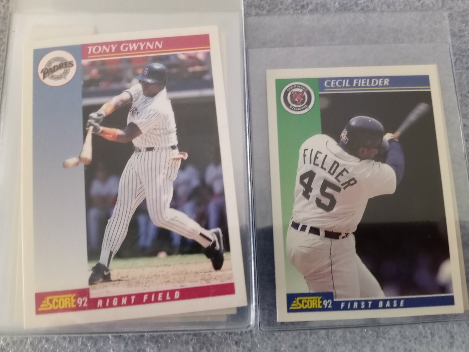 1992 Score Baseball Singles -Pick From List