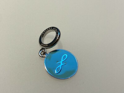 Authentisches endloses einzigartiges Glas brandneu Charm hellblau endlose Münze 43307-2