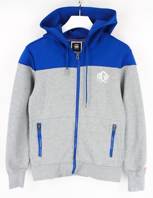 G-STAR Logan Hooded Vest SW L/S Hoodie Mens M (MEDIUM) Zip Up Gray