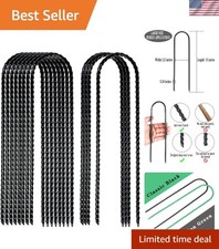 12 Pack 10 Inch Heavy Duty Metal Trampoline Wind Stakes - Weather Resistant