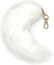 Fluffy Fox Tail Fur Keychain Cosplay Handbag Tassel Women Soft Faux Furry Tails