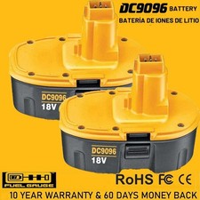 2 PACK 7AH 18V Replace For Dewalt 18 VOLT XRP DC9096 DC9098 Ni-MH Battery DC9099