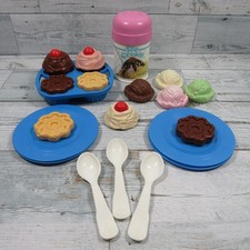 Vintage Fisher Price Mini Chef Party Time Dessert Set Play Food 80s Incomplete