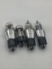 (4) Vintage Electron Tube No Box  Lot-Crosley, Zenith, Super Silver tone
