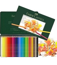 36 Colours Faber Castell Polychromos Pencils Tin Set Drawing Colouring Coloured