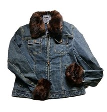 Jones New York Signature Denim Jacket Faux Fu...