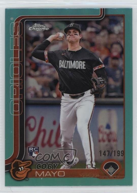 2025 Topps Chrome Aqua Refractor /199 Coby Mayo #120 6m7