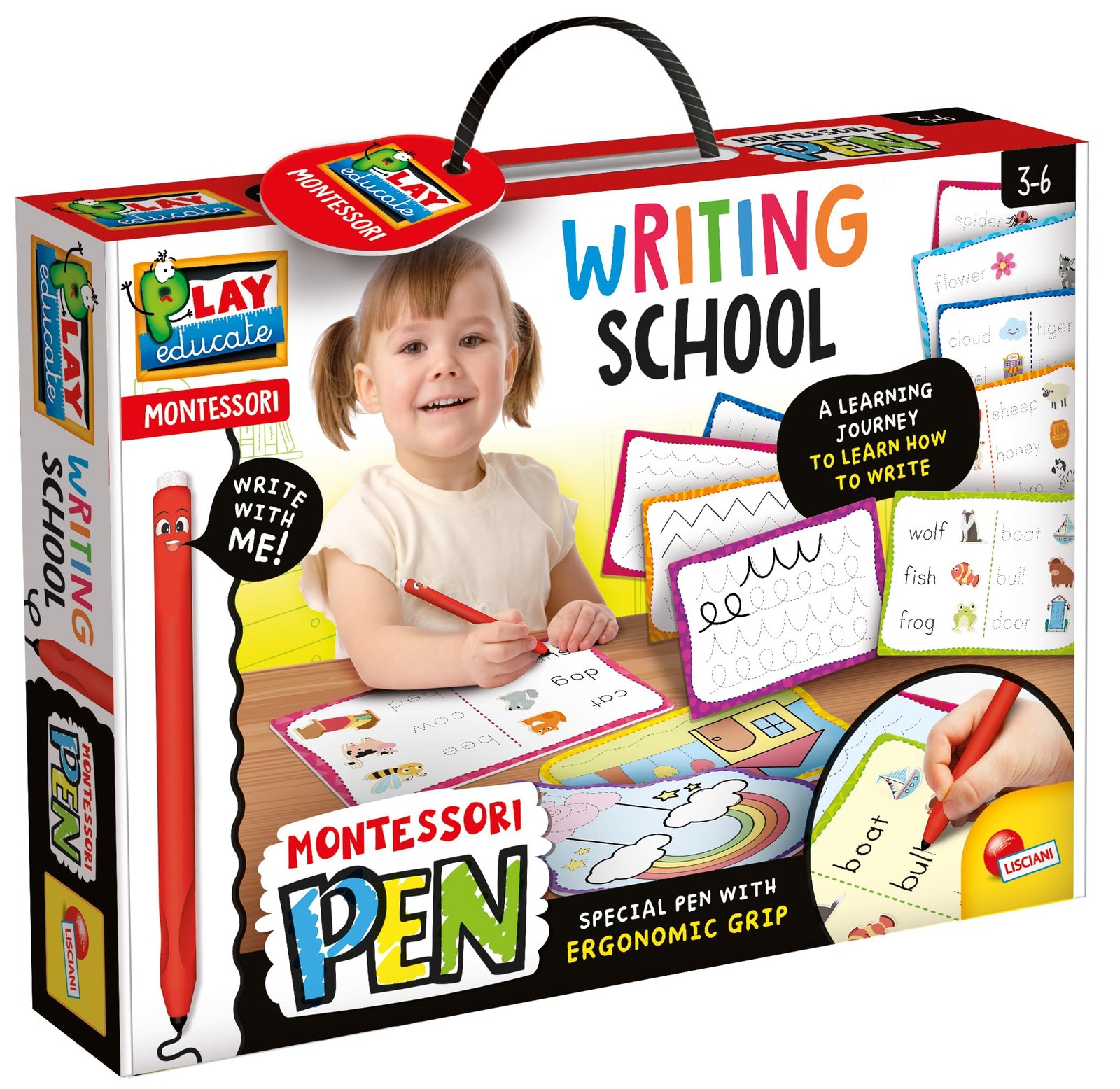 Lisciani - Montessori Writing School Pen for Kids Ages 3 to 6 - Educational Kit 8990₽