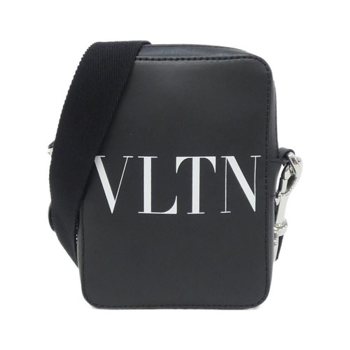 Valentino Garavani Shoulder Bag Black White Leather Women's Pre-owned From Japan