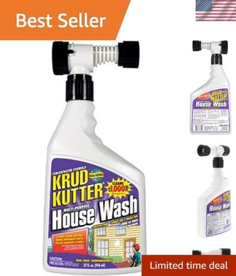 Multi Purpose House Wash, 32 oz, Exterior Cleaner for Siding, Brick, Stucco a...