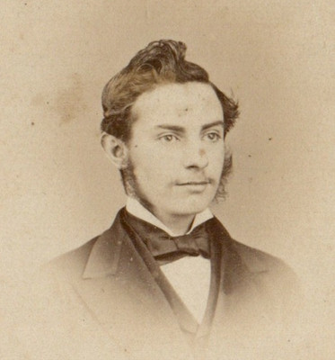 LONDON CDV PORTRÄT HÜBSCHER MANN NAMENS FRED CROCKWELL WELLIGES HAAR VIKTORIANISCHES FOTO