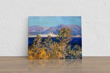 Claude Monet "Antibes Seen from the Cape, Mist" Canvas Print Wall Art Home Decor