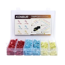 700 PCS Nylon Spade Quick Disconnect Connectors Kit Electrical Terminals