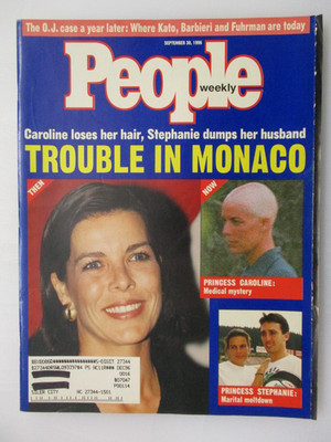 PEOPLE MAGAZINE SEPTEMBER 30, 1996 PRINCESS CAROLINE TROUBLE IN MONACO STEPHANIE