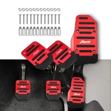 3PCS Car NonSlip Aluminum Alloy Pedal Pads, Manual Transmission Brake Pedal C...
