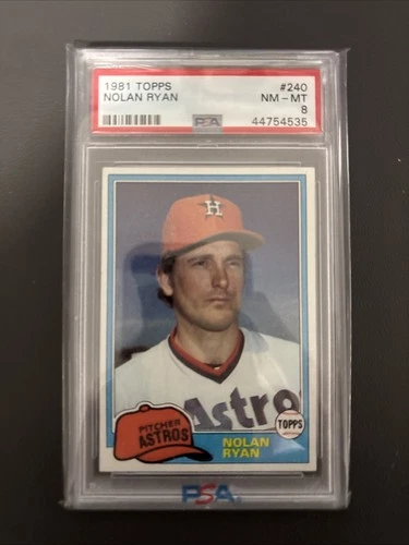 1981 Topps  NOLAN RYAN #240 - PSA 8 (NM-MT)
