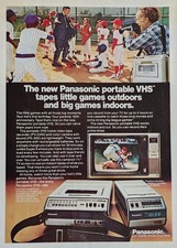 Panasonic VHS Tape Recorder Picture Magazine Ad Vintage Retro Decor Wall Art