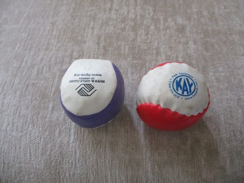 Lot of 2 Vintage Hacky Sack Ball Toys