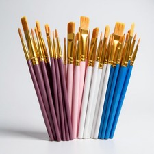 10 Pinsel Set Pinselset extra fein Pinsel Acryl Aquarell Modellbau