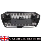 For Audi A6 C8 4A Sline S6 Grill 2019 20 2021 2022 RS6 Style Front Mesh Grille