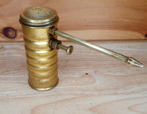 Vintage Eagle No. 66 Brass Finger Pump Oil Can Spout Oiler Collectible