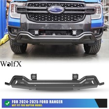For 2024-2026 Ford Ranger Steel Protective Guard Front Bumper Wled Lights